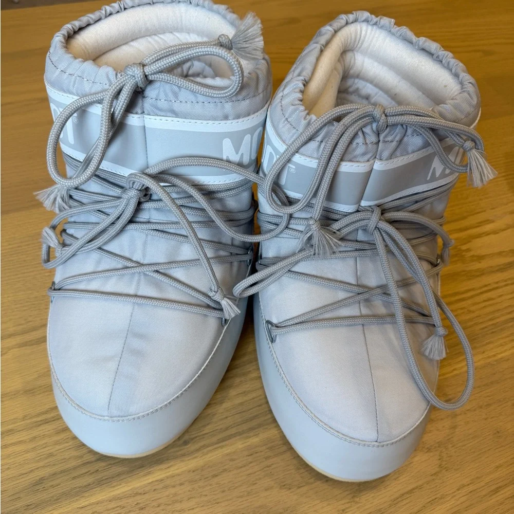 Moon Boot Women's Light Gray Winter Boots - Picture 2 of 8